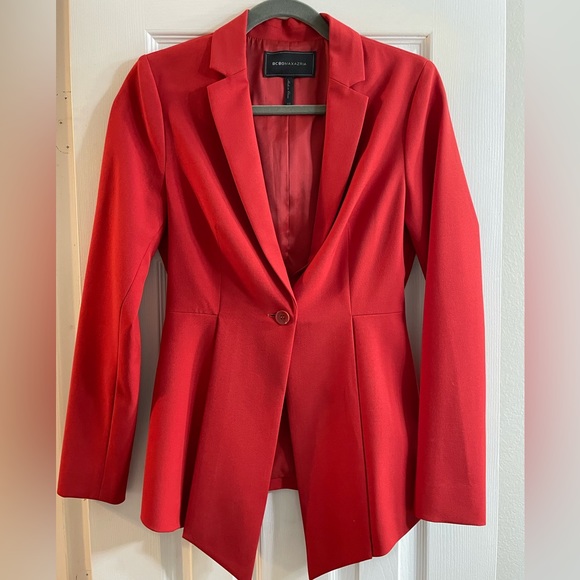 BCBG maxazria paneled red blazed XS - Picture 1 of 6